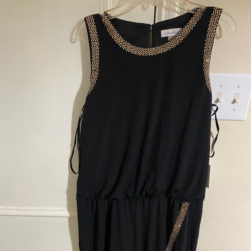 Calvin Klein Embellished Wrap Dress